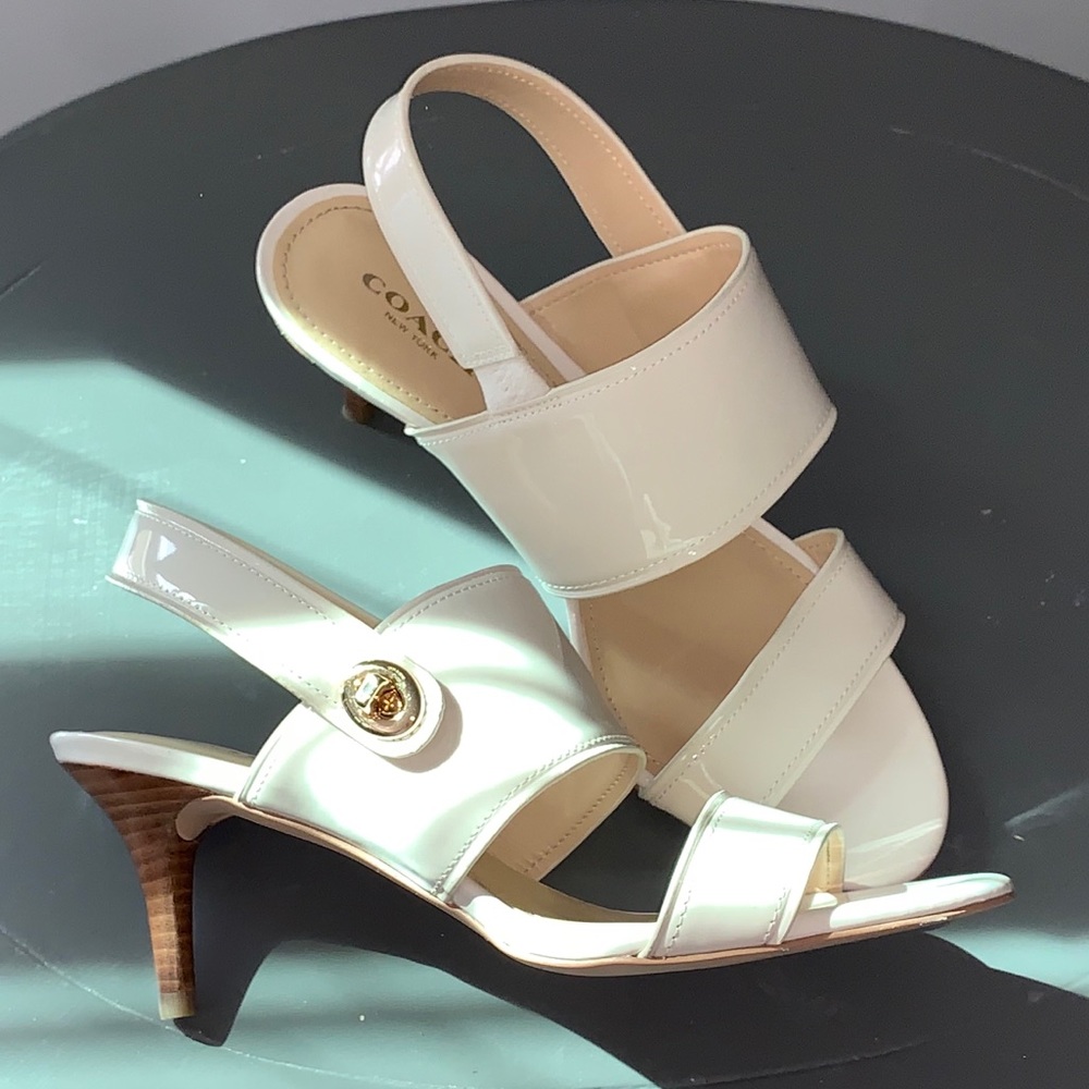 Coach low heel sandal.